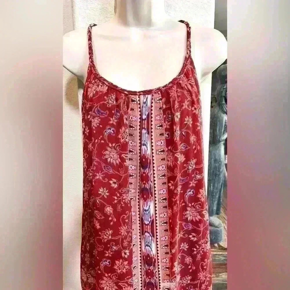 Hollister Spaghetti Strap Sundress in a Red Floral Print - Picture 5 of 10